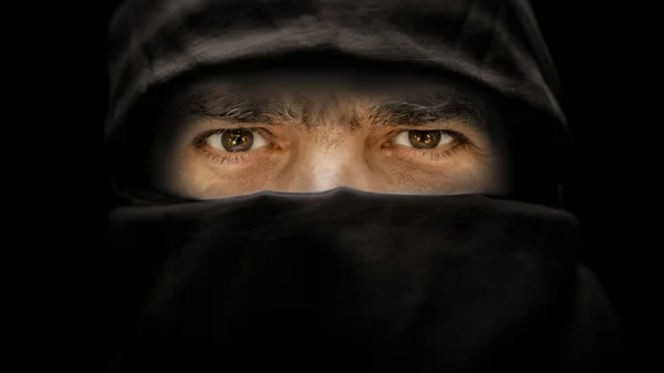 阿拉伯男性眼睛肖像 — 图库照片