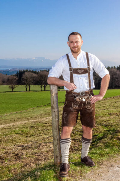 bavarian traditional man outdoors