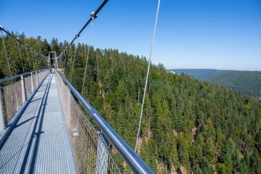 Bad Wildbad Güney Almanya 'da kablo köprüsü