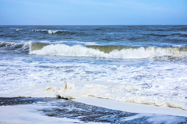 Tempestade oceano cenário fundo — Fotografia de Stock