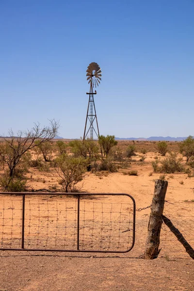 Een Afbeelding Van Een Typische Windmolen Australië — Stockfoto