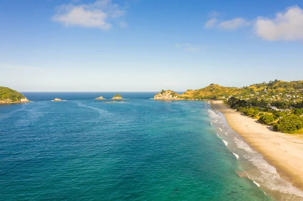 Вид Воздуха Пляж Hahei Beach New Zealand — стоковое фото