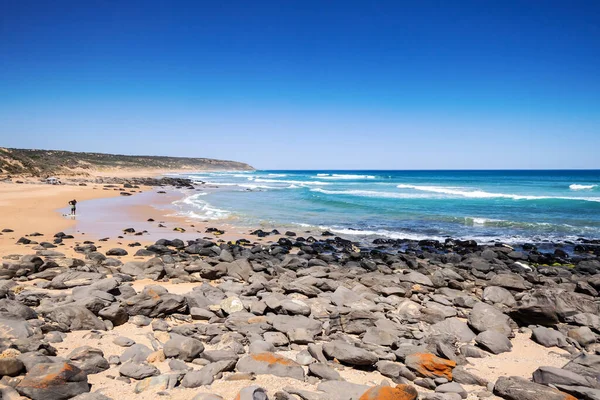 Uma Imagem Uma Praia Sul Austrália Perto Victor Harbor — Fotografia de Stock