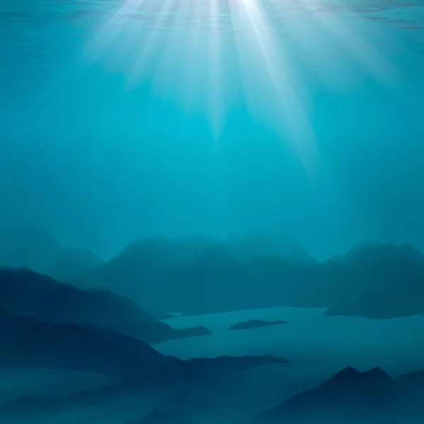 水面下の風景のイラスト — ストック写真