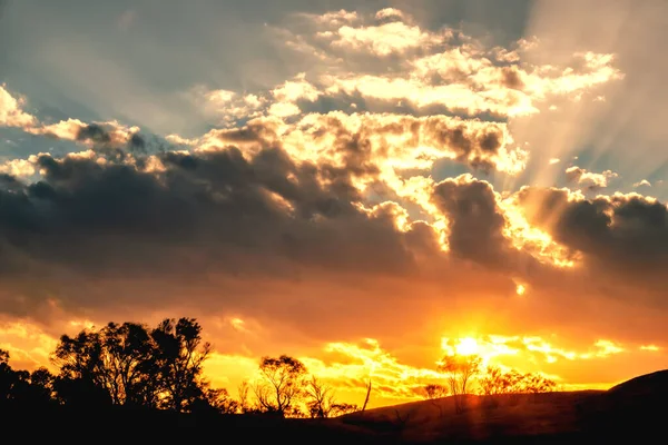 Ein Bild Eines Wunderschönen Sonnenuntergangs Australischen Outback — Stockfoto