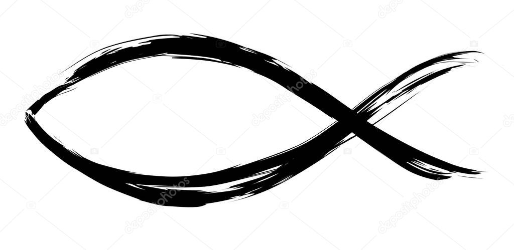 An illustration of a christian symbol fish