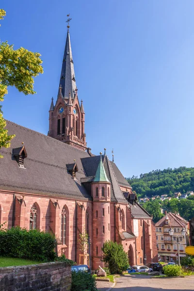 Uma Imagem Famosa Igreja Calw Alemanha — Fotografia de Stock
