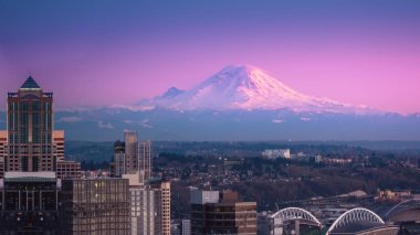 Mount Rainier Seattle USA 'nın bir görüntüsü