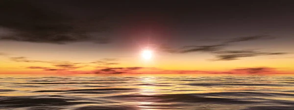Гарний Темний Захід Сонця Широкий Фон Ілюстрація — стокове фото