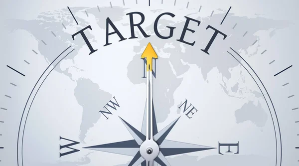 Image Compass Directing Target Illustration — Stock Photo, Image