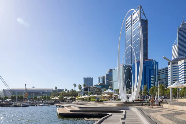 Perth Austrália Ocidental Janeiro 2020 Spanda Escultura Elizabeth Quay Perth — Fotografia de Stock