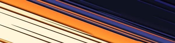 Een Illustratie Van Een Oranje Blauwe Lijnen Banner Achtergrond — Stockfoto