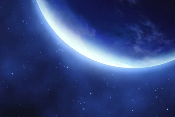 Ілюстрація Стильного Фону Блакитної Планети — стокове фото