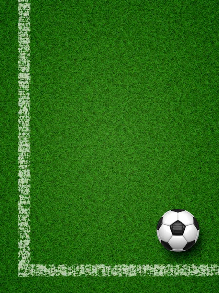 Soccer Ball Green Grass Background Illustration — Stock Photo, Image