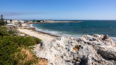 Fremantle Perth Batı Avustralya sahilinin bir görüntüsü.