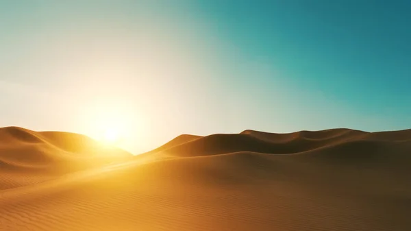 Pustynny Wydma Zachód Słońca Tło Ilustracja — Zdjęcie stockowe