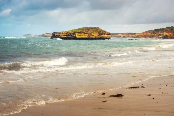 Een Beeld Van Ruwe Kust Aan Great Ocean Road Australia — Stockfoto