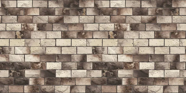 Illustration Brick Stone Wall Banner Background Seamless Texture — Stock Photo, Image