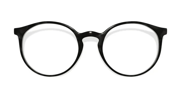 Illustration Black Glasses White Background — Stock Photo, Image