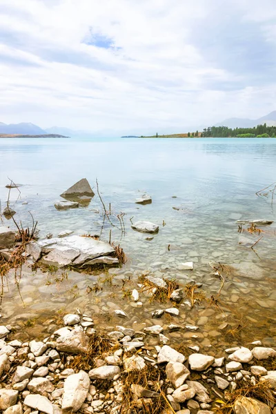 Μια Εικόνα Μιας Αποτύπωσης Της Λίμνης Tekapo Στη Νέα Ζηλανδία — Φωτογραφία Αρχείου