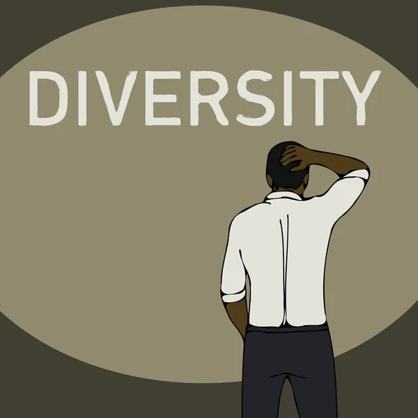 Illustration Diversity Problem Concept Black Business Man — Stock Vector