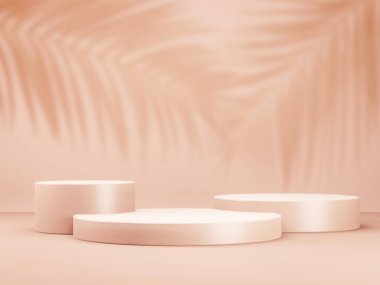 3B çizim modelleme podyumu soyut geometrik tasarım