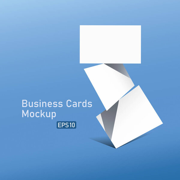 Business Card Mockup Design Background Illustration — Stock Vector