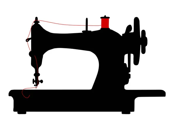 Illustration Vintage Sewing Machine Icon Symbol — Stock Vector