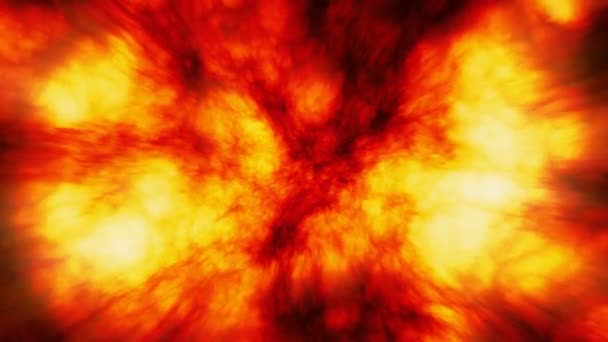 Sun Surface Slow Motion Massive Fireball Explosions Seamless Loop — Stock Video