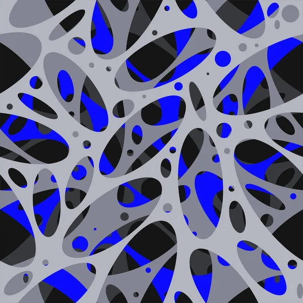 Abstracte Versieringen Ovale Gaten Met Een Volume Effect Grijze Blauwe — Stockvector