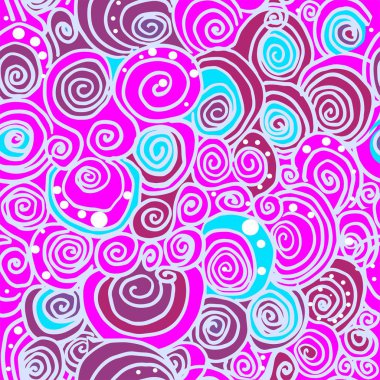 El çizimi sarmal çizgiler kıvrımlar oluşturuyor