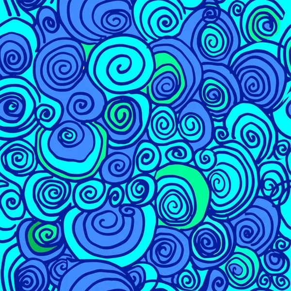 Líneas espirales dibujadas a mano formando rizos Ilustración De Stock