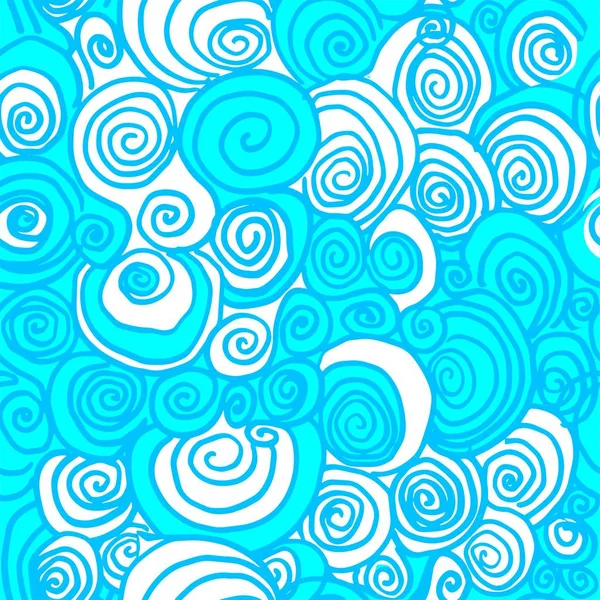 Líneas espirales dibujadas a mano formando rizos Gráficos Vectoriales