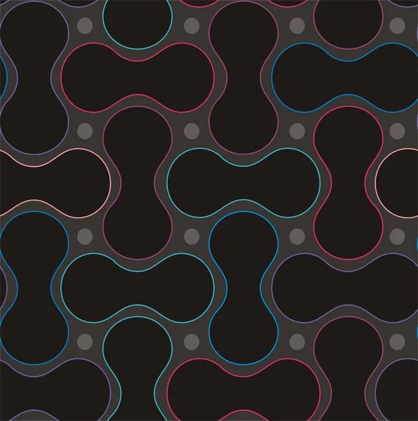 Ornement Géométrique Formes Ressemblant Une Figure Huit Violet Bleu Rouge — Image vectorielle