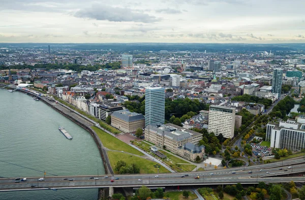 Blick Vom Fernsehturm Auf Die Düsseldorfer Skyline — Stockfoto