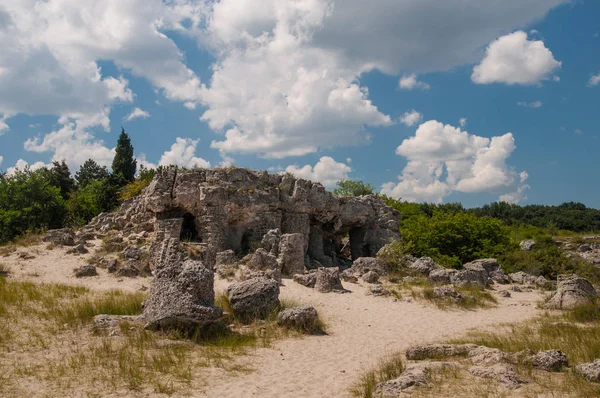 Pobiti カミナ ヴァルナの近くの石の森 ブルガリア ロイヤリティフリーのストック写真