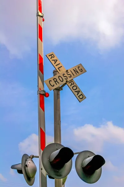 Ein Bahnübergang — Stockfoto