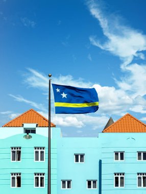 Curacao bayrağı mavi sıva tarafından