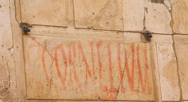 Політичні заяви від стародавніх Помпеї — стокове фото