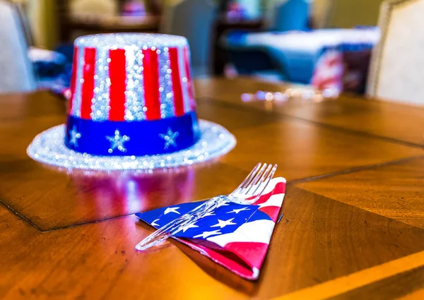 美国帽子和餐巾 — 图库照片