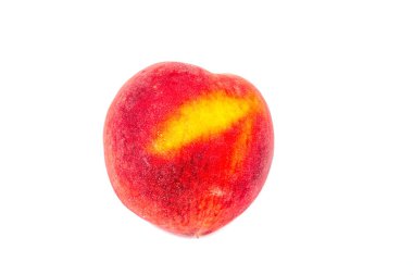 Beyaz arkaplanda şeftali