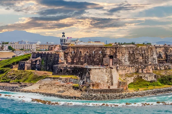 Пуэрто-Риканский форт на побережье — стоковое фото