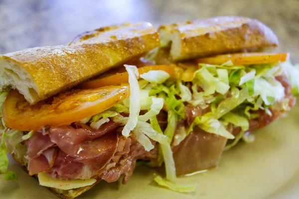 Italian Sub on French Bread — Stock Photo, Image