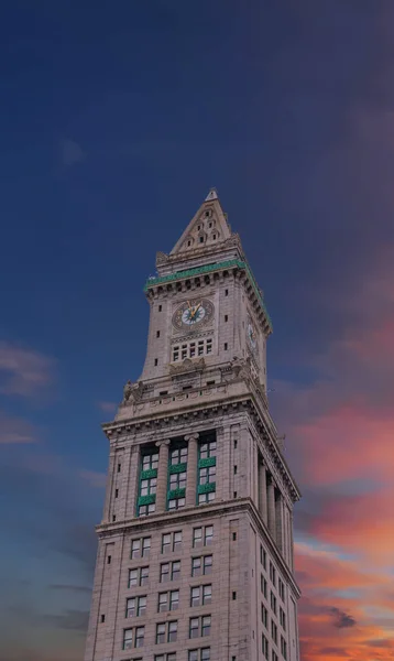 Boston Custom House at Sunset — Stock Photo, Image