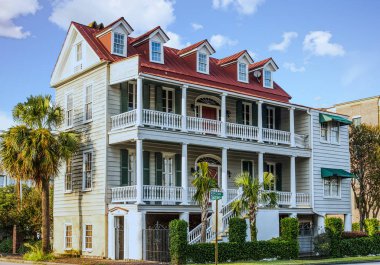 Two Story Antebellum in Charleston clipart