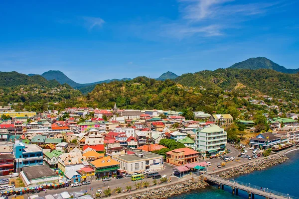 Rosseau colorido, Dominica — Fotografia de Stock