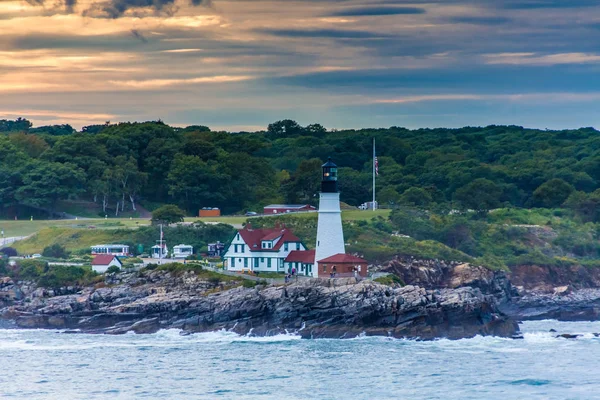 Phare de Portland Head au coucher du soleil — Photo