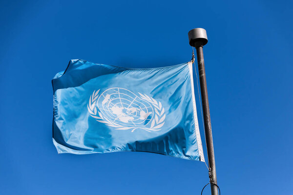 UNESCO Flag on blue