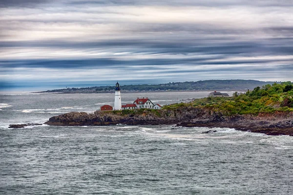 Boot und Kanalmarkierung b Portland Head — Stockfoto