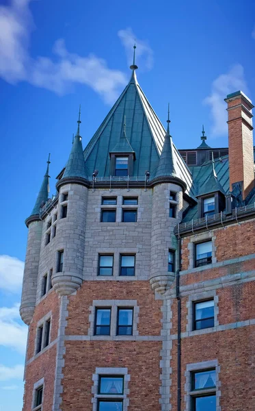 Hotel Muy Antiguo Famoso Quebec City Canadá — Foto de Stock